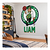 Adesivos de parede XL com logo de time da NBA™ e nome personalizado Thumbnail Image