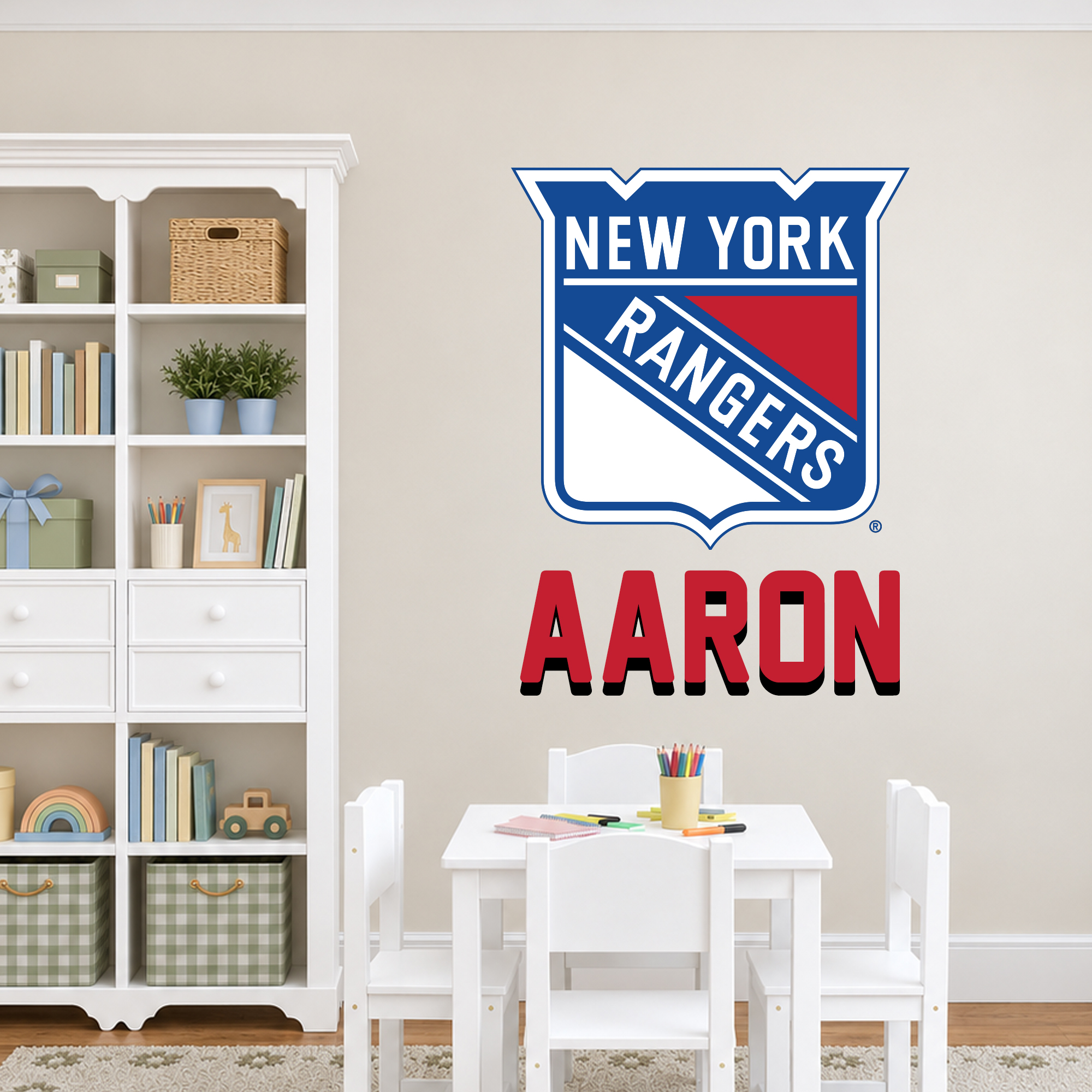 NHL® Large Team Logo and Name Decals