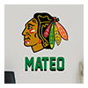 Adesivos de parede com logo de time da NHL® e nome personalizado Thumbnail Image